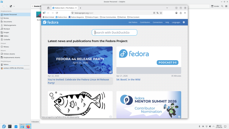 Fedora Linux 44 Plasma - Applications